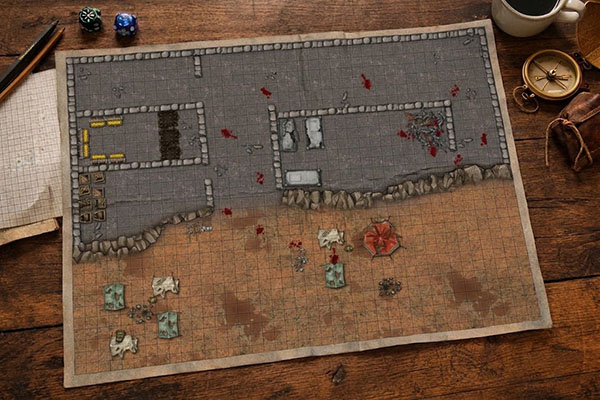 Mapa táctico de catacumba para juegos de rol